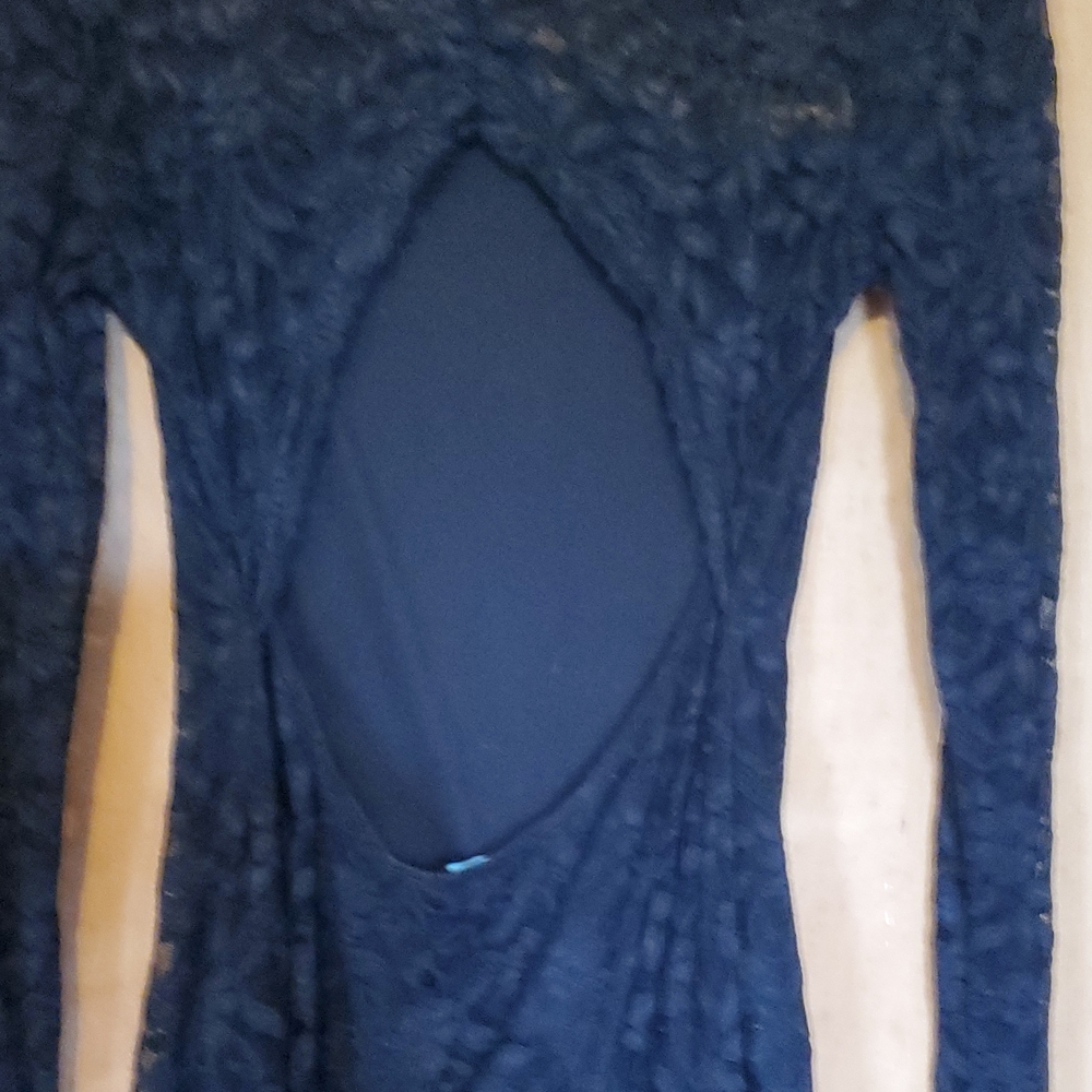 Moda International Black Lace Overlay Cocktail Dress - Picture 3 of 4